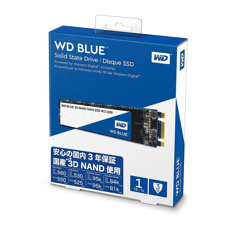 SSD Western Digital WD Blue 1 TB M.2 2280 SATA III - HD SSD